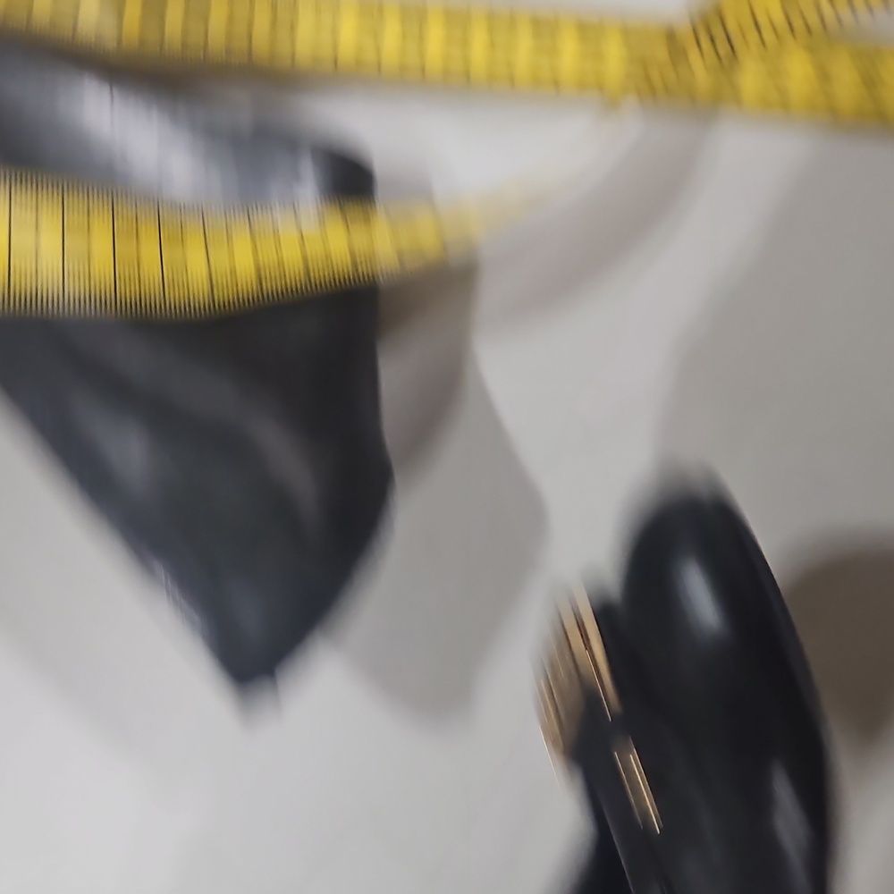 Tory Burch Black Leather Heels with Gold Accents - Picture 10 of 12